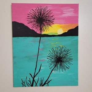 Handpainted Dandy Sunrise acrylic Painting